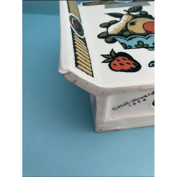 Vintage Holt Howard 1964 Ceramic Napkin Mail Holder MCM Vtg Kitchenware Signed - Picture 5 of 9